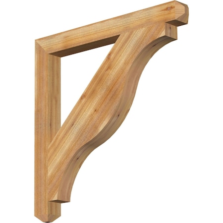 Ekena Millwork Funston Craftsman Rough Sawn Bracket, Western Red Cedar, 4"W x 40"D x 40"H BKT04X40X40FST04RWR